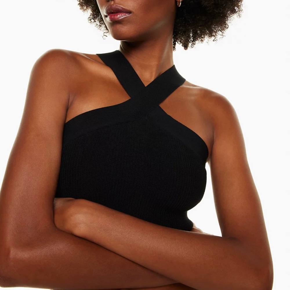 Aritzia Babaton Sculpt Knit Criss Cross Cropped Tank - Picture 5 of 8